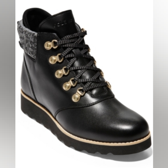 Cole Haan Shoes - Cole Haan Womens Black 1/2 Platform Cushioned Traction Waterproof Breathable